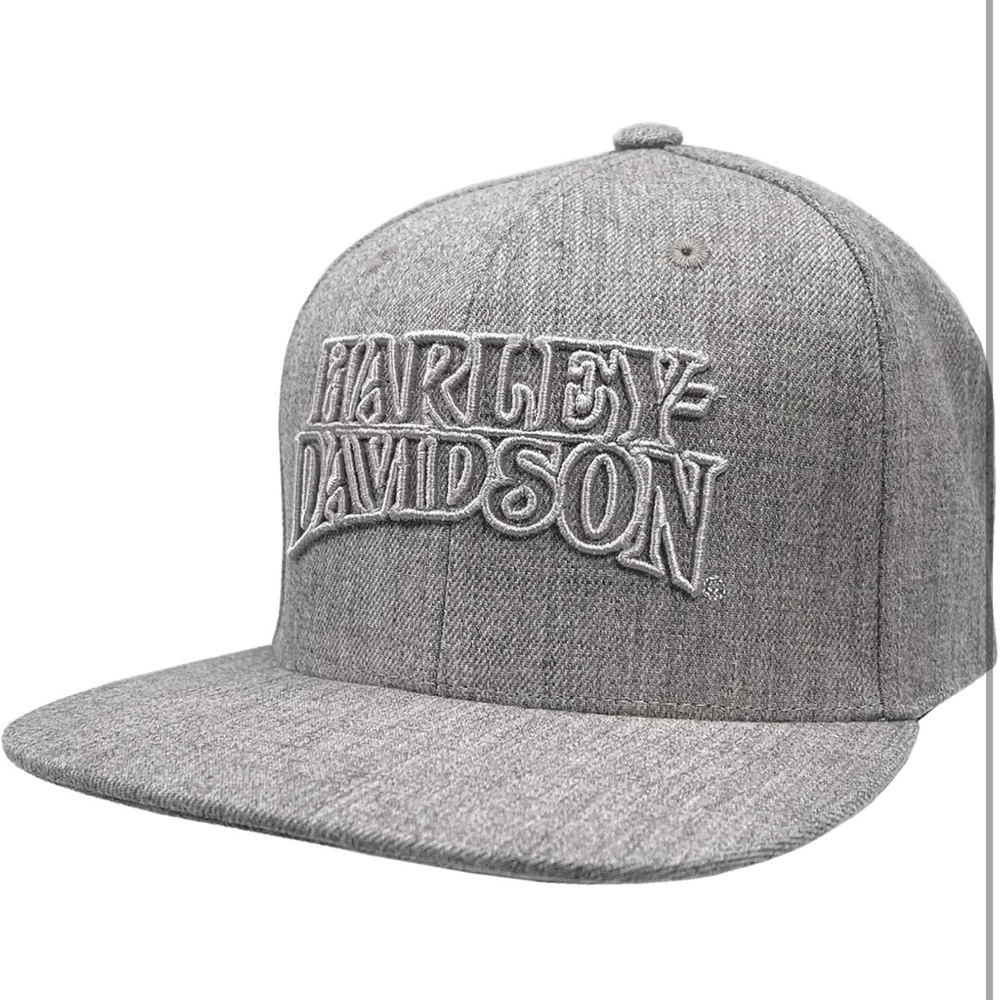 Grey Harley Davidson Snapback hat
